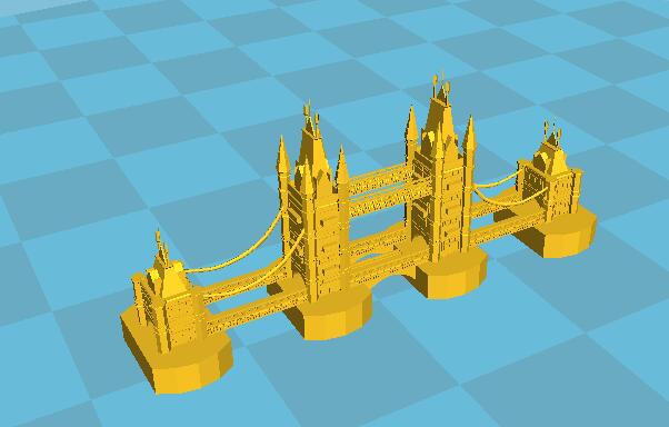 3D打印建筑模型之倫敦塔橋 3D打印建筑模型之倫敦塔橋